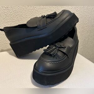 Rocket Dog Black Platform Tassel Loafers